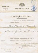 1912 Huwelijk Jan Hendrik Bergveld en Maria Geertruida Rumbrink  